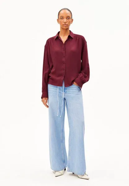 ARMEDANGELS ARMEDANGELS EFINARAA Damen Bluse aus 100% LENZING ECOVERO Viskose, Velvet red, – Produktbild 5 von 5