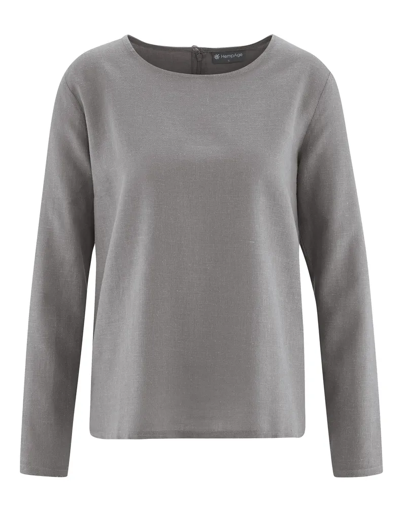 HempAge Hempage Damen vegan Bluse Gewebt Taupefarben, Beige, – Produktbild 1 von 2