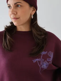 Kultgut Kultgut Biofair- Kuschelig & Weicher Sweatpullover / Blue Flower – Produktbild 1 von 1