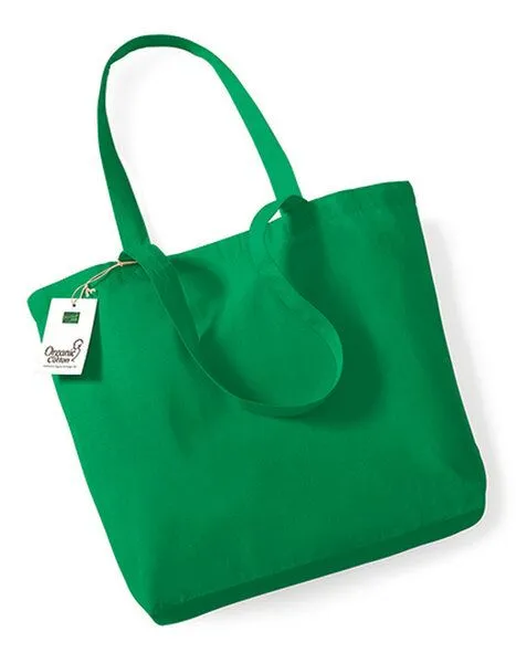 Westford Mill Westford Mill Organic Cotton Shopper, Kelly green, – Produktbild 1 von 2