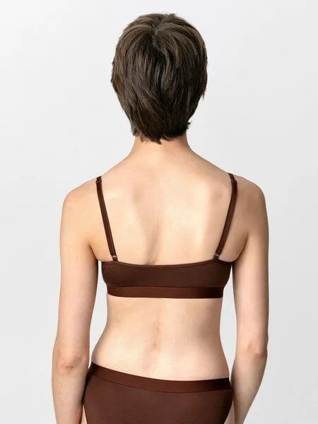 erlich textil erlich textil Edith bügelloses Bustier aus weichem Modal, Umbra, – Produktbild 4 von 7