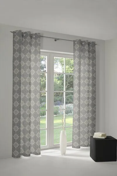 Nature by Adam Nature by Adam Vorhang aus 100% Bio-Baumwolle - Made in Germany - Romantic Puligny Light, Dunkelgrau, – Produktbild 7 von 7