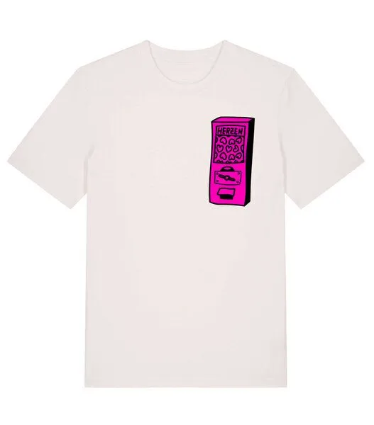 päfjes päfjes Der Herzen Automat - Kaugummiautomat - Fair Wear Unisex Bio T-Shirt, Pink, – Produktbild 2 von 3