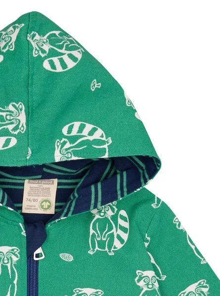 loud + proud loud + proud Babys & Kinder Wasserabweisende Jacke mit Druck, GOTS-zertifiziert, Plant(grün), – Produktbild 3 von 4
