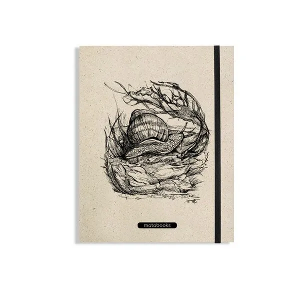 matabooks® matabooks® Nachhaltiges A5 Notizbuch/Schreibblock aus Graspapier – Swiss Brochure, Snail, – Produktbild 1 von 5