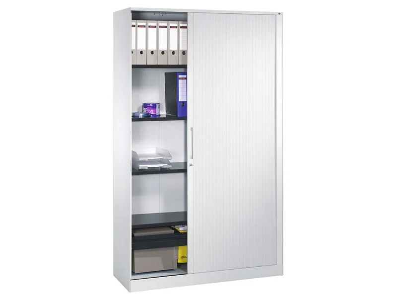 Rollladenschrank "CONTACT", Höhe 198 cm (BxT) 120 x 43,5, Silber, – Produktbild 1 von 2