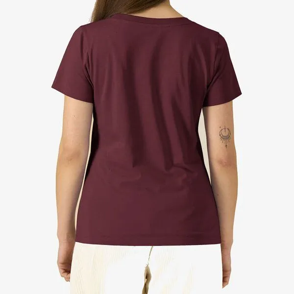 YTWOO YTWOO Mid-Light Damen T-Shirt Slim Fit, Burgundy, – Produktbild 3 von 3