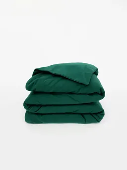 erlich textil erlich textil Cotton Select Bettdeckenbezug für Unisex aus Baumwolle-Flanell in tannengrün – Produktbild 1 von 1