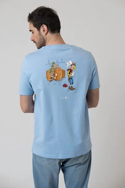 Bavarian Caps Bavarian Caps Herren T-Shirt Lucky Luke: Bierfässer, Hellblau, – Produktbild 3 von 4