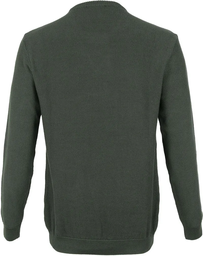KnowledgeCotton Apparel KnowledgeCotton Apparel Field Pullover Dunkelgrun - Größe L, Grün, – Produktbild 4 von 4