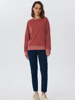 Leela Cotton Leela Cotton Damen vegan Sweatshirt Aus Cord Dunkel Lila – Produktbild 1 von 1
