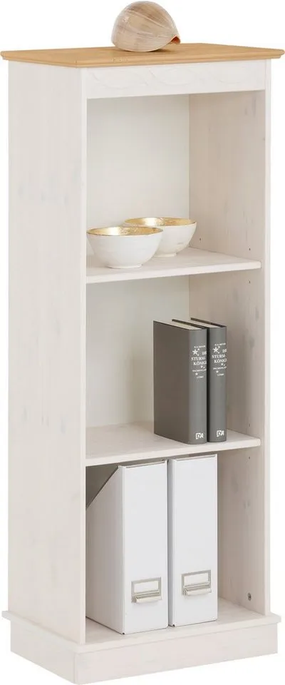 OTTO home Bücherregal Indra, Standregal, Regal, aus Massivholz, aus massiver Kiefer, in verscheidenen Höhen, mit FSC®, Weiß, – Produktbild 8 von 8