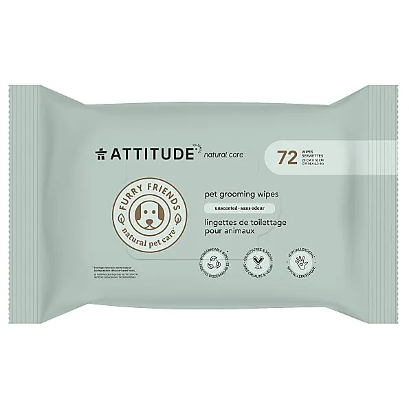 Attitude Attitude Furry Friends Deodorising bath wipes unscented – Produktbild 1 von 1