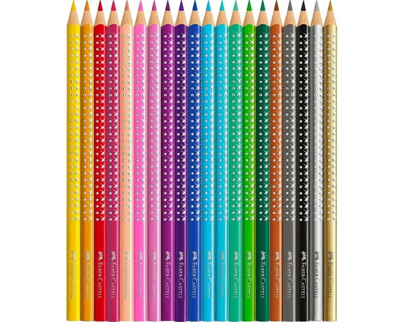 Faber-Castell Faber-Castell Buntstift Geschenkset Buntstifte Sparkle, 21-tlg. inkl., (20er Set, 20-tlg), Soft-Grip-Zone – Produktbild 2 von 5