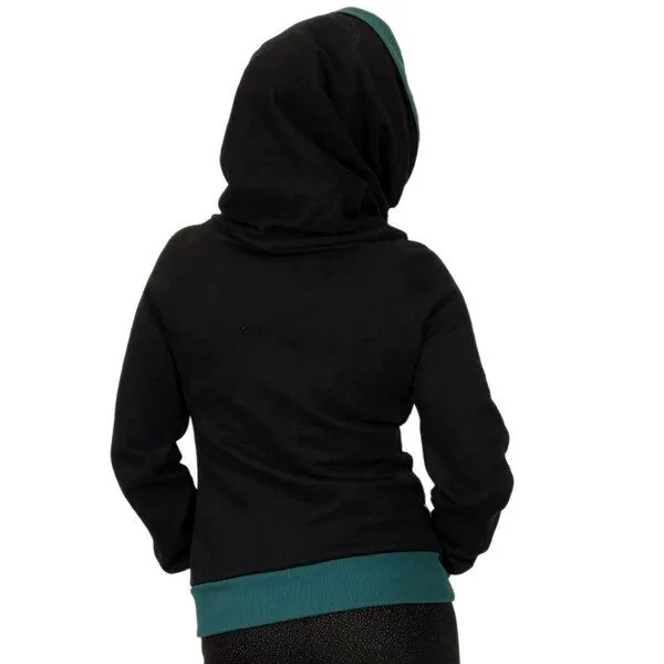 liebewicht liebewicht Kapuzenpullover KapOn schwarz/grün in 2 Längen nach Wahl – Produktbild 5 von 8