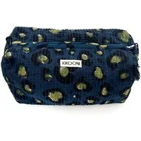 KIKOONI KIKOONI handgefertigte Kosmetiktasche "Oh Leo", Dark ( dunkelblau ), – Produktbild 1 von 2