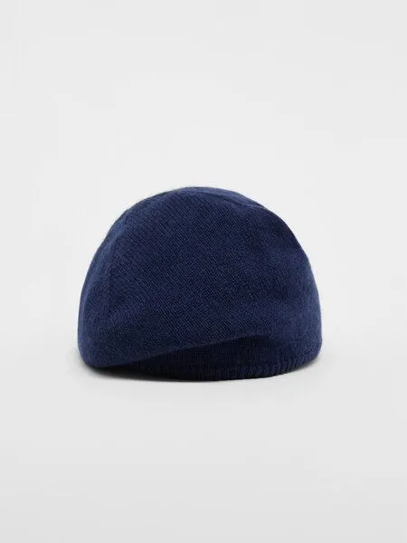 LANIUS LANIUS Barett Mütze aus Bio-Schurwolle und Bio-Baumwolle, Purple blue melange, – Produktbild 3 von 4