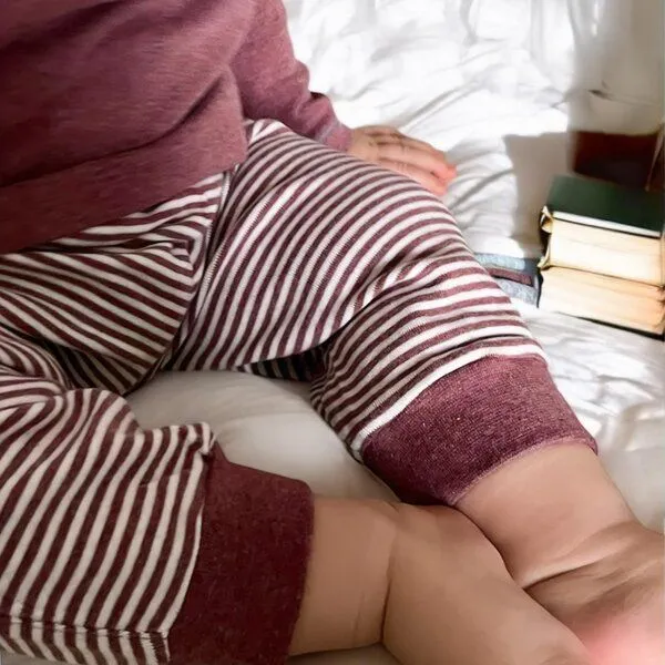OrganicEra Baby-Hose mit Gummiband, gestreift 'OrganicEra' aus Bio-Baumwolle, Blau, – Produktbild 4 von 4
