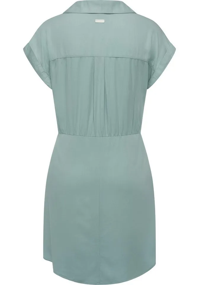 ragwear ragwear Blusenkleid Bahaya stylisches Damen Sommerkleid mit Bindeband, Blau, – Produktbild 3 von 3