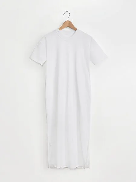 NINE TO FIVE NINE TO FIVE #gado - sportliches Oversize T-Shirtkleid aus Bio-Baumwolle, White, – Produktbild 3 von 4