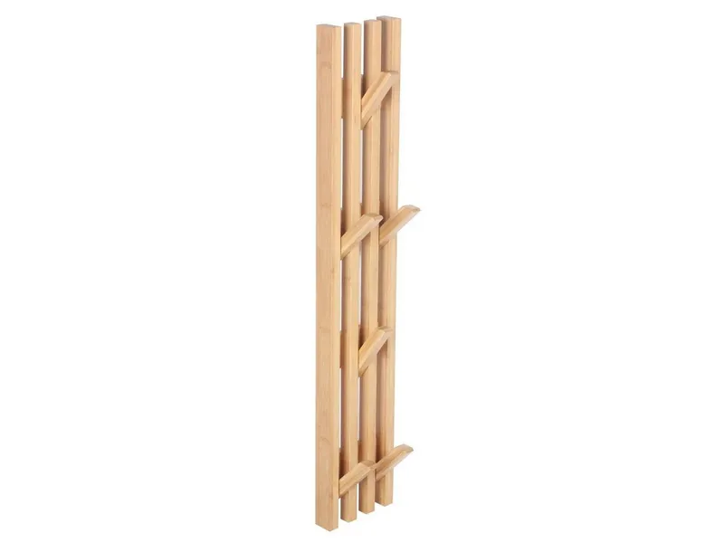 BEGRYF Wandgarderobe Bambus Natur 14 x 3,5 x 80 cm (1 St), 4 Haken, zur Wandmontage, Beige, – Produktbild 2 von 5