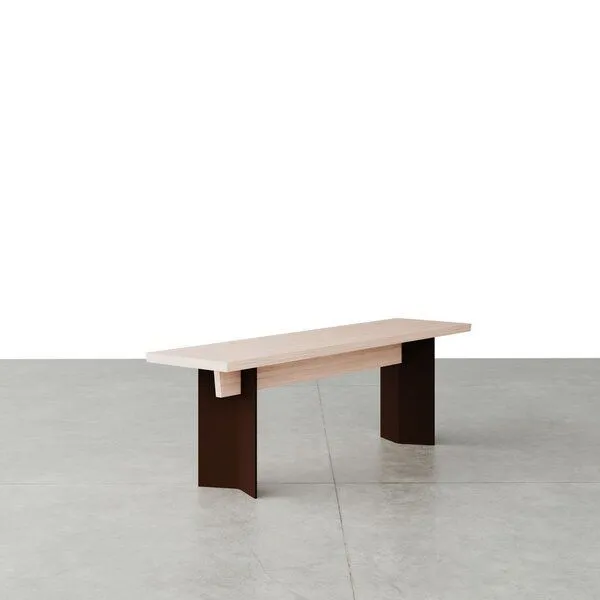 Hausen Hausen Bank FOLD Douglas fir, Schwarzrot (ral 8022), – Produktbild 1 von 4