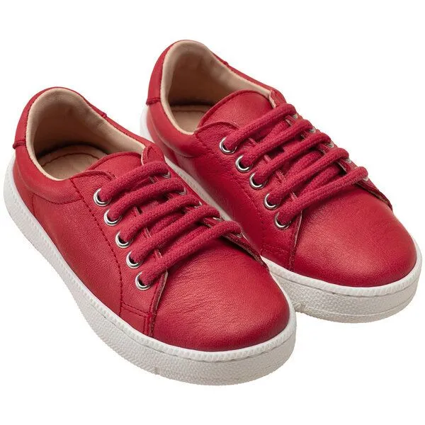 Pololo Pololo Sneaker aus pflanzlich gegerbtem Leder - 34, Rot, – Produktbild 1 von 4