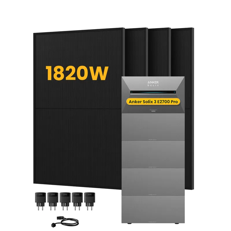 Anker Anker SOLIX Solarbank 3 E2700 Pro, mit 4 x 455 Bifaziale Solarmodule, by Powerness - 13.5kWh / 5 x Smart Plug / Standardversand – Produktbild 1 von 1