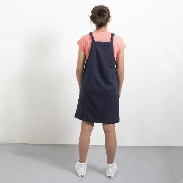 The Driftwood Tales The Driftwood Tales Latzkleid aus Sweatshirtstoffabfällen, Navyblau, – Produktbild 2 von 4