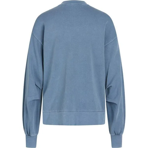 KnowledgeCotton Apparel KnowledgeCotton Apparel A-Shape Pullover NUANCE BY NATURE aus Bio-Baumwolle, Blau (china blue), – Produktbild 3 von 3