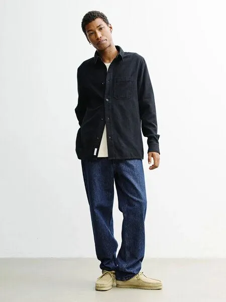 Rotholz Rotholz Hemd - Flannel Casual Shirt - aus Biobaumwolle, True black, – Produktbild 5 von 5
