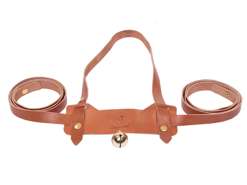 Glückskäfer Glückskäfer Pferdezügel aus pflanzlich gegerbtem Leder Länge 100 cm, Breite 20 cm, Natur, braun, – Produktbild 1 von 2