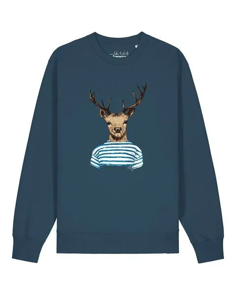 watapparel watapparel Sweatshirt Unisex Hirsch, Stargazer, – Produktbild 1 von 2