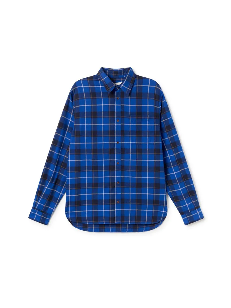 TWOTHIRDS TWOTHIRDS Herren vegan Hemd Kirkby Blau, Dunkelblau, – Produktbild 1 von 2