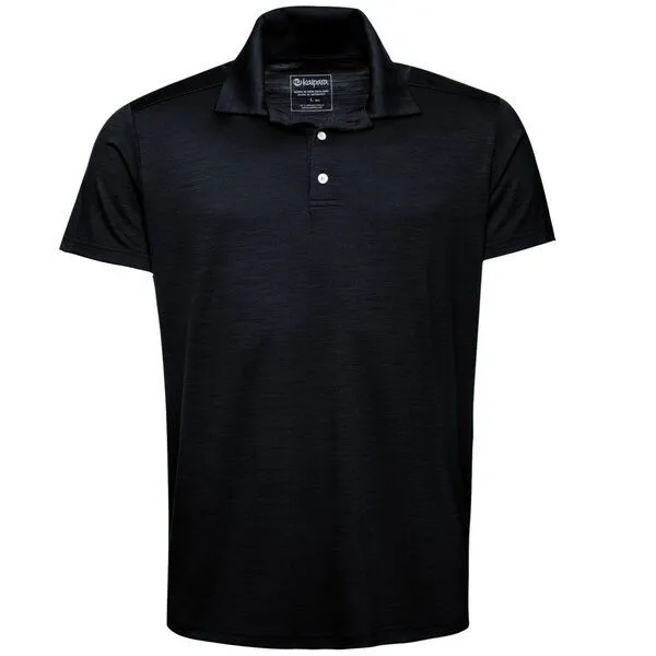 Kaipara - Merino Sportswear Kaipara - Merino Sportswear URBAN Merino Poloshirt Herren Kurzarm Regular 200, Black, – Produktbild 1 von 3