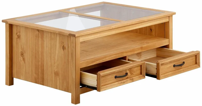 OTTO home Couchtisch Selma, mit schöner Holzstruktur, Beige, – Produktbild 4 von 5