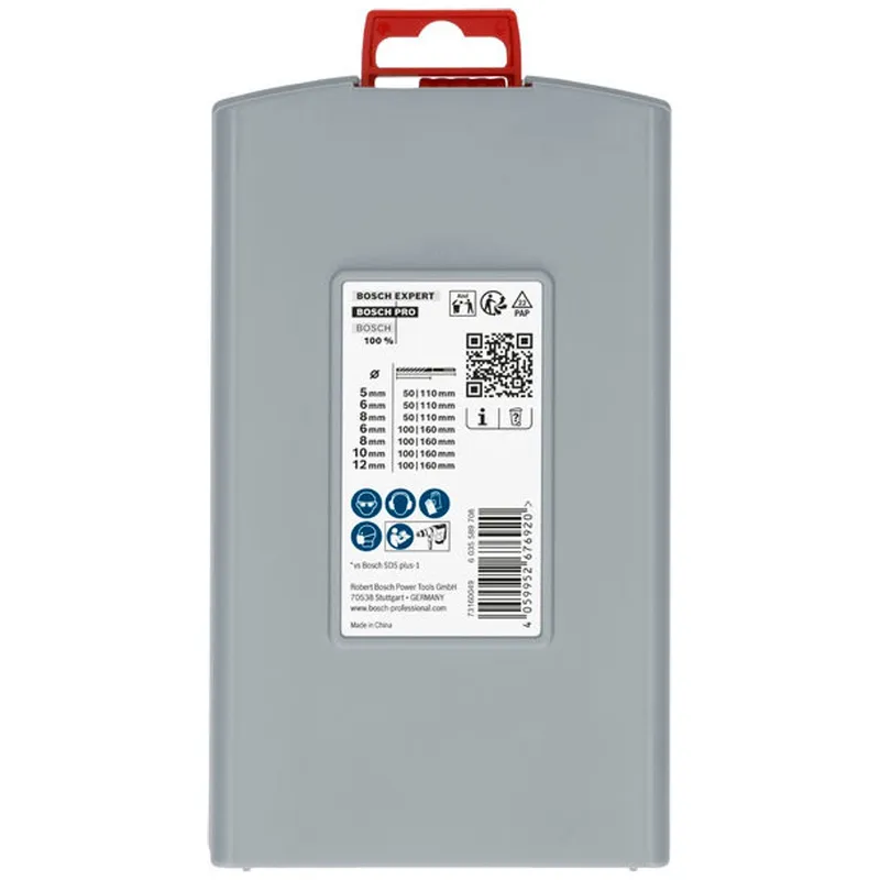 Bosch Professional Bosch Professional Bosch PRO SDS plus-5X Hammerbohrer-Set, 5/6/8/6/8/10/12 mm, 7-tlg. – Produktbild 1 von 1