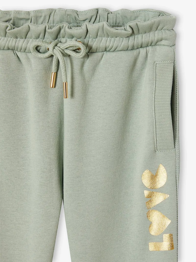 Vertbaudet Mädchen Jogginghose mit Motiv am Bein salbei, Salbeigrün, – Produktbild 3 von 3