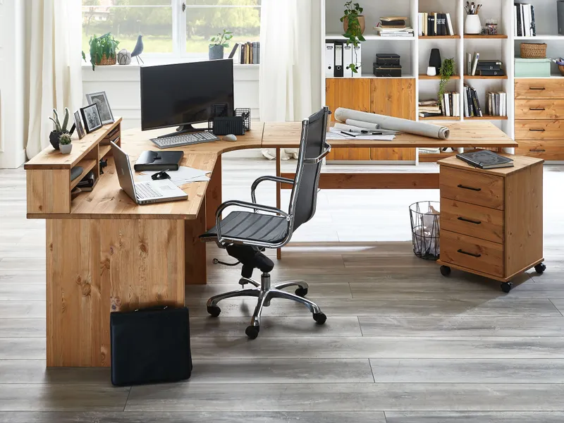 allnatura allnatura Schreibtisch "Studioso" - Schnäppchen 2127-03227 | 160x78 cm | gelaugt/geölt, Kiefer, – Produktbild 2 von 2