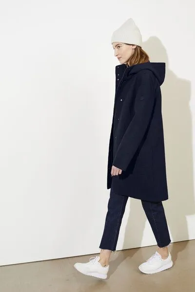 LangerChen Woll-Mantel Modell: Risana, Navy, – Produktbild 4 von 5