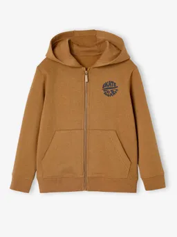 Vertbaudet Jungen Kapuzensweatjacke BASIC pekannuss – Produktbild 1 von 1