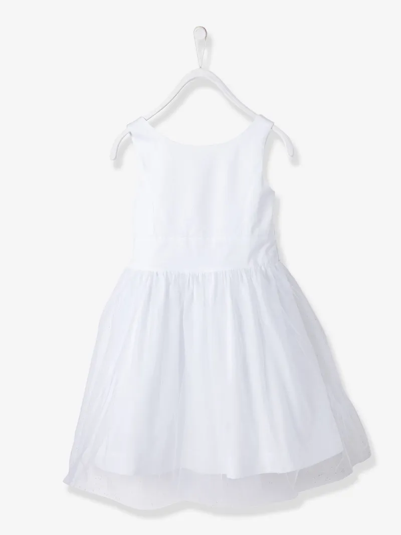 Vertbaudet Festliches Mädchenkleid, Weiß, – Produktbild 2 von 4