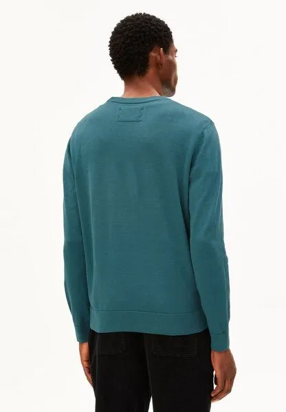 ARMEDANGELS ARMEDANGELS LOUKAA Herren Pullover aus Bio-Baumwolle, Petrol velvet, – Produktbild 2 von 4