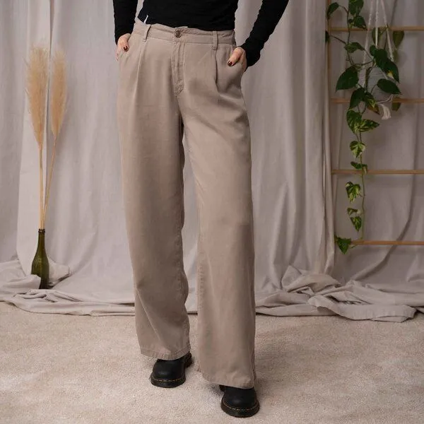 Vresh Clothing Vresh Clothing Vilissa - Wide-Leg Hose aus TENCEL (TM) Lyocell, Greige, – Produktbild 2 von 4