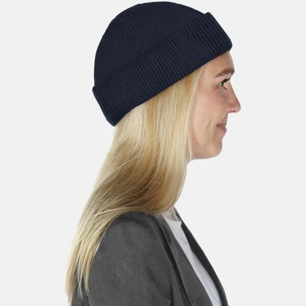 Hanseheld Hanseheld Strickmütze Seebär Rippstrick Dockermütze Baumwolle GOTS Organic, Blau, – Produktbild 3 von 3