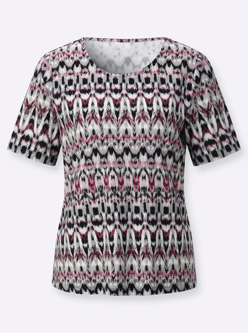 Witt Kurzarmshirt rosé-erika-bedruckt, Rosé-erika-bedruckt, – Produktbild 1 von 2
