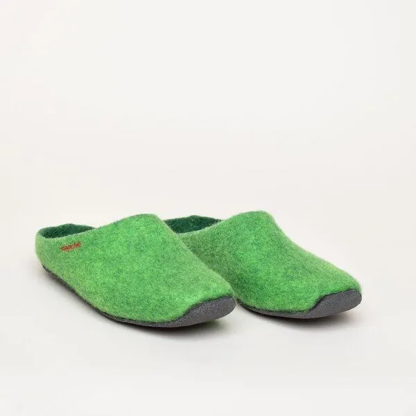 Magicfelt Magicfelt Filz-Hausschuh JU 720 für Damen aus 100% Merino-Wolle - Pantoffel mit komfortabler Filz-Latex-Sohle, Hell-grün, – Produktbild 1 von 3