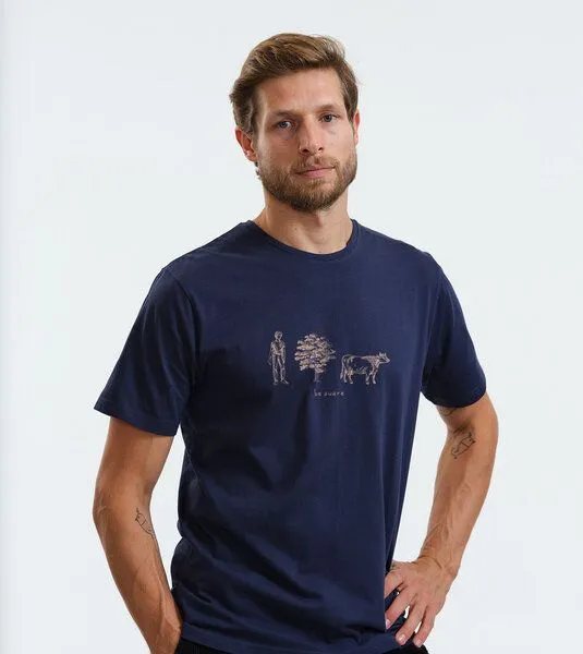 Gary Mash GARY MASH T-Shirt be aware aus Bio-Baumwolle, Dunkelblau, – Produktbild 4 von 4