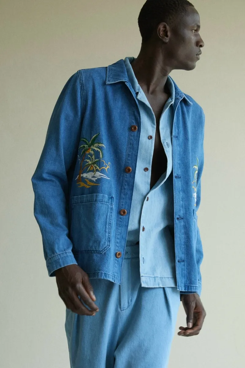 Kings Of Indigo Kings of Indigo Herren vegan Jacke Duncan Quennell Mid Sakujan Dunkelblau, Dunkelblau, – Produktbild 2 von 2