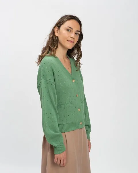 MATONA Matona Strickjacke aus Baumwolle für Frauen / Spring Cardigan, Bean, – Produktbild 1 von 4